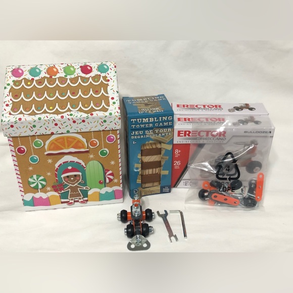 Bundle 2 set bulldozer coffret/Tumbler Tower Game/ginger bread  gift box.aged 6+ - Picture 3 of 3